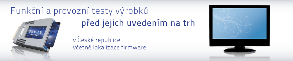 Funkn a provozn testy vrobk ped jejich uvedenm na trh, lokalizace firmware