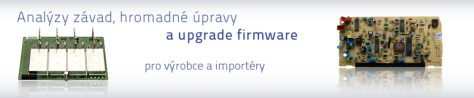 Analýzy závad, hromadné úpravy a upgrade firmware pro výrobce a importéry